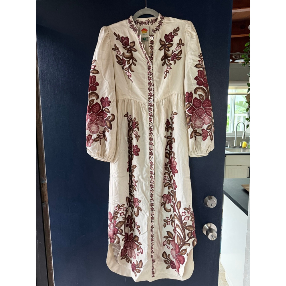Sand Renata Floral Long Sleeve Midi Dress NWT - Picture 3 of 5